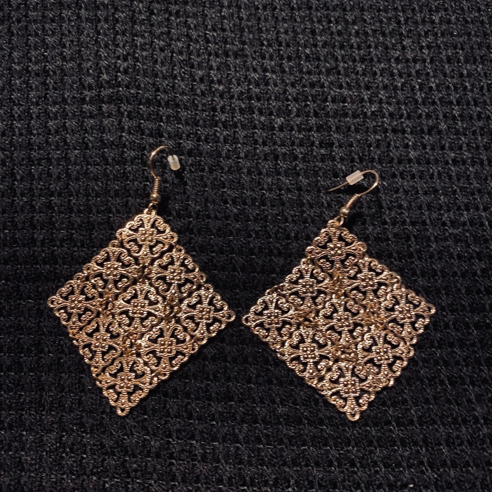 World Market Gold Filigree Earrings